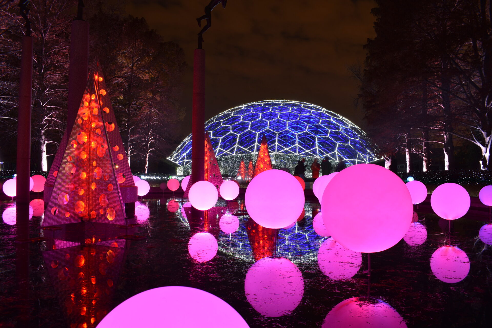 St Louis, Missouri, USA - Nov 22 2017: Garden Glow Missouri Botanical Garden