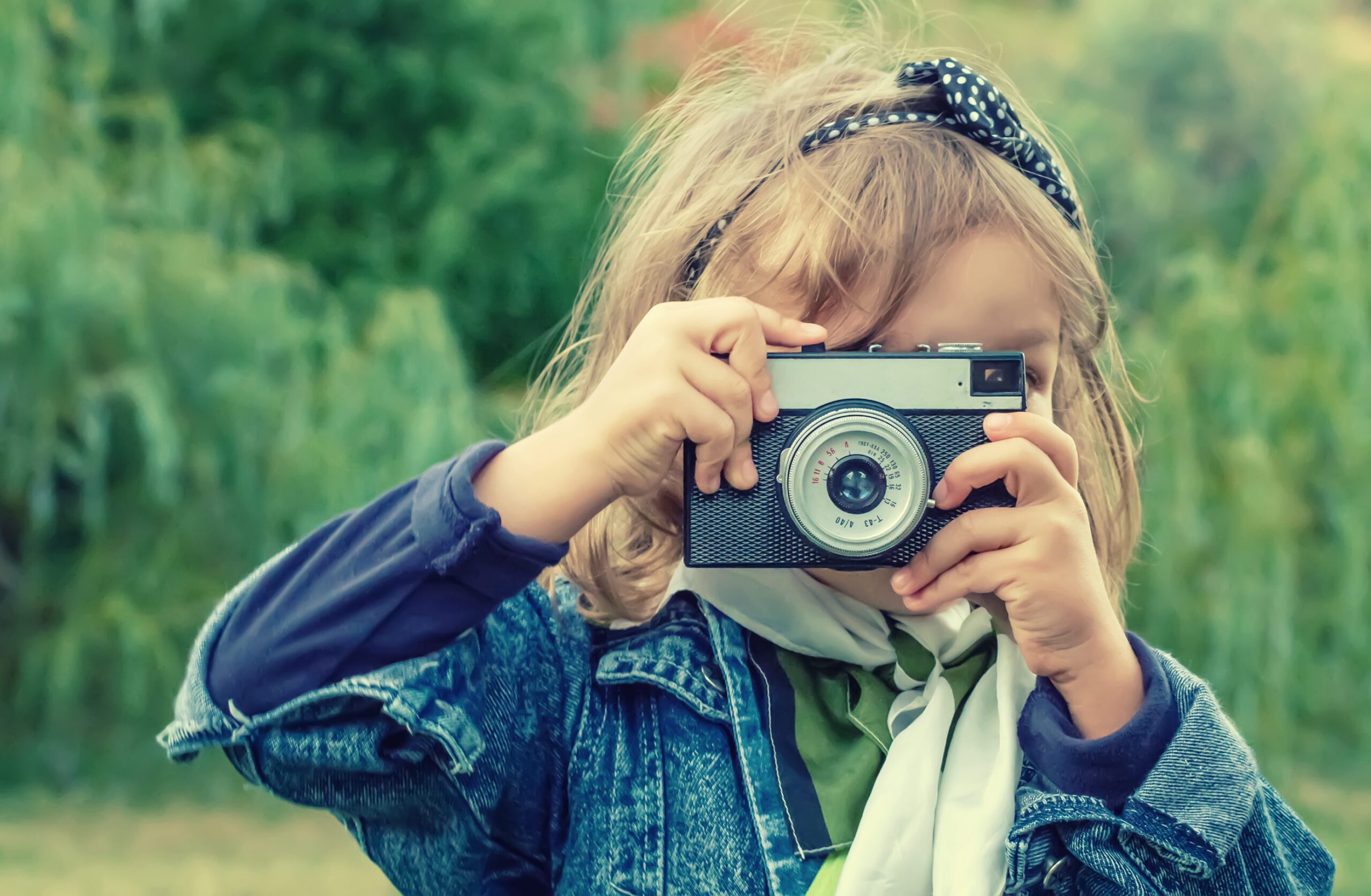 Girl taking pictures