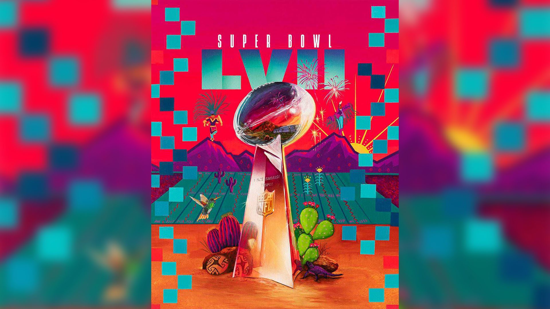 Super Bowl LVII Ticket Designed by Phoenix Indigenous Artist - TOMORROW'S  WORLD TODAY®