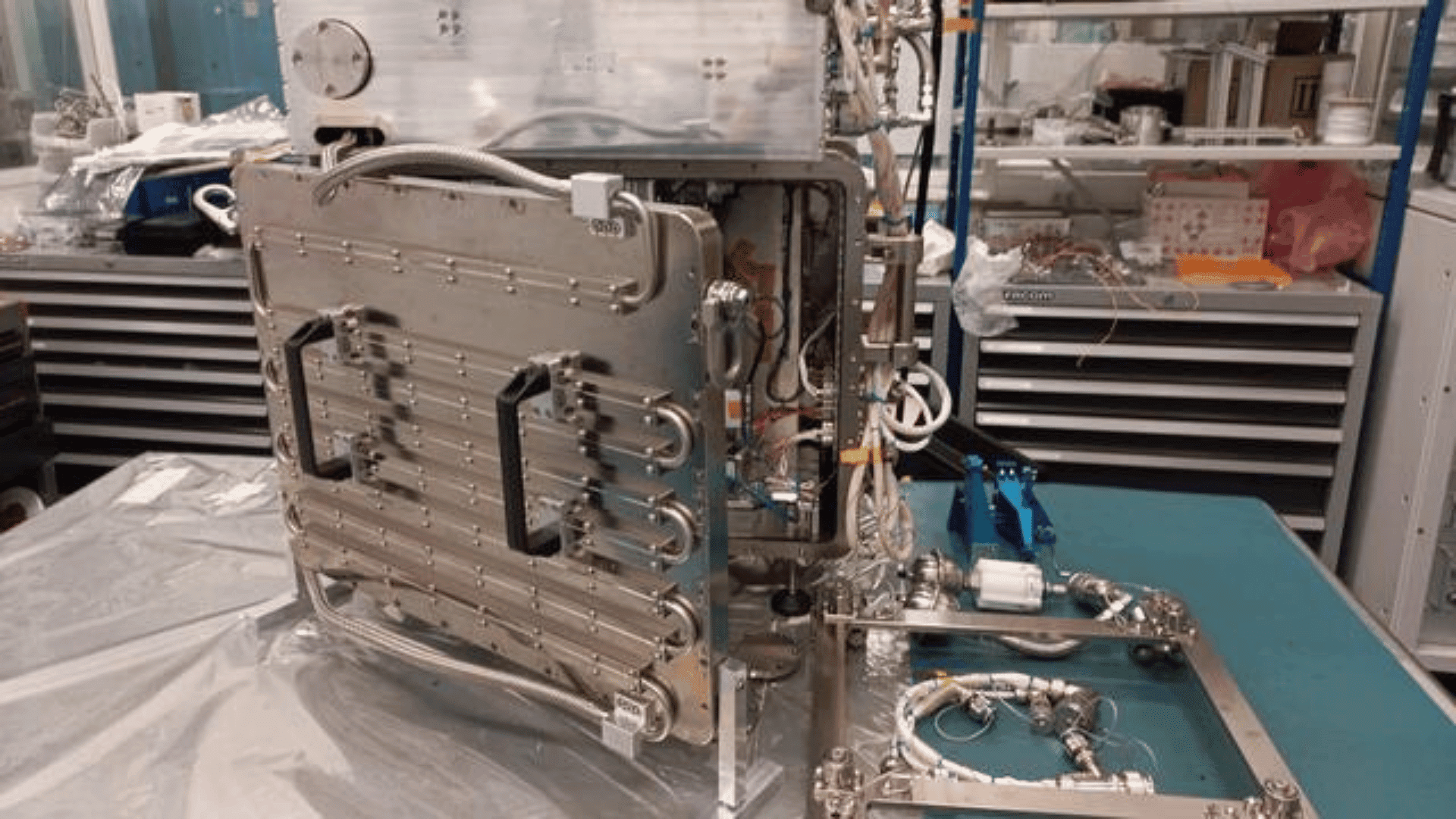 The 3D Metal printer before it was launched to the ISS. ESA