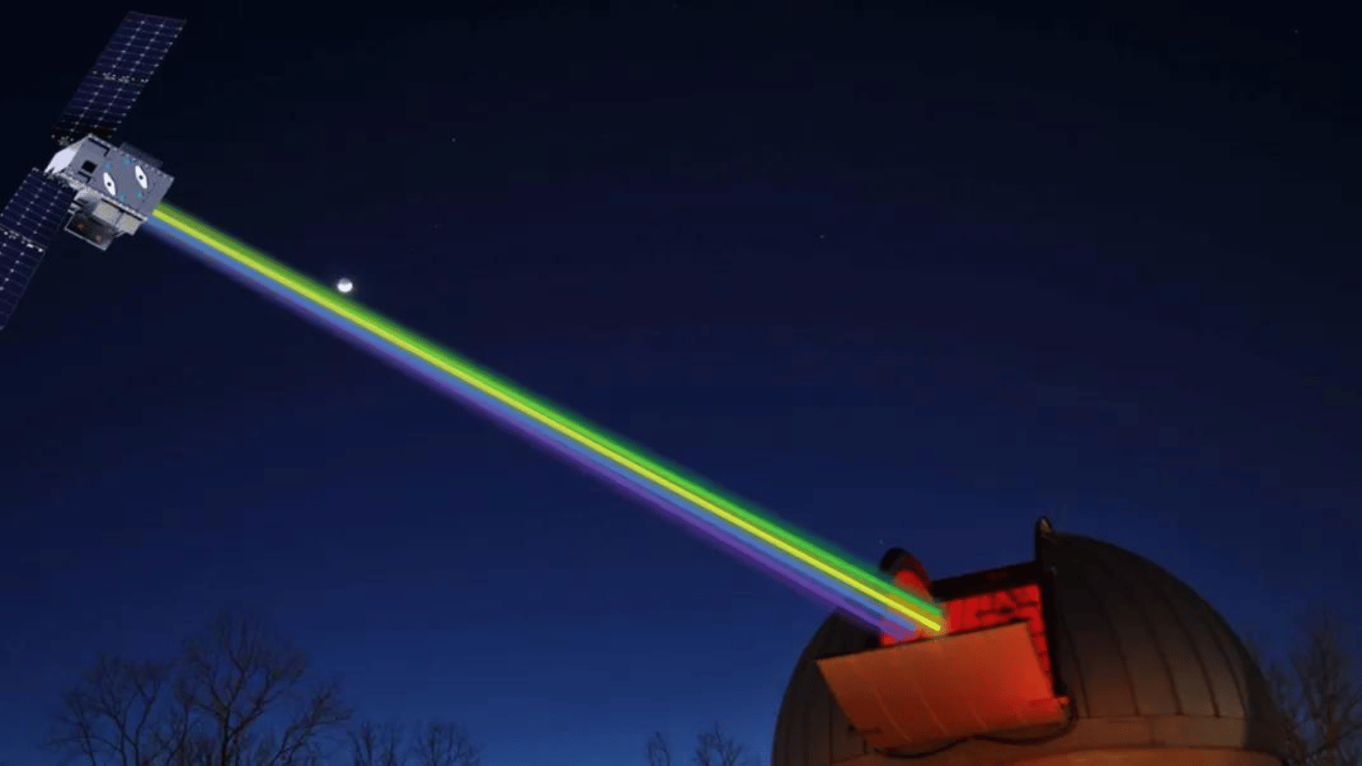 NASA’s planned Landolt mission will beam lasers at telescopes to help calibrate them. NASA GODDARD