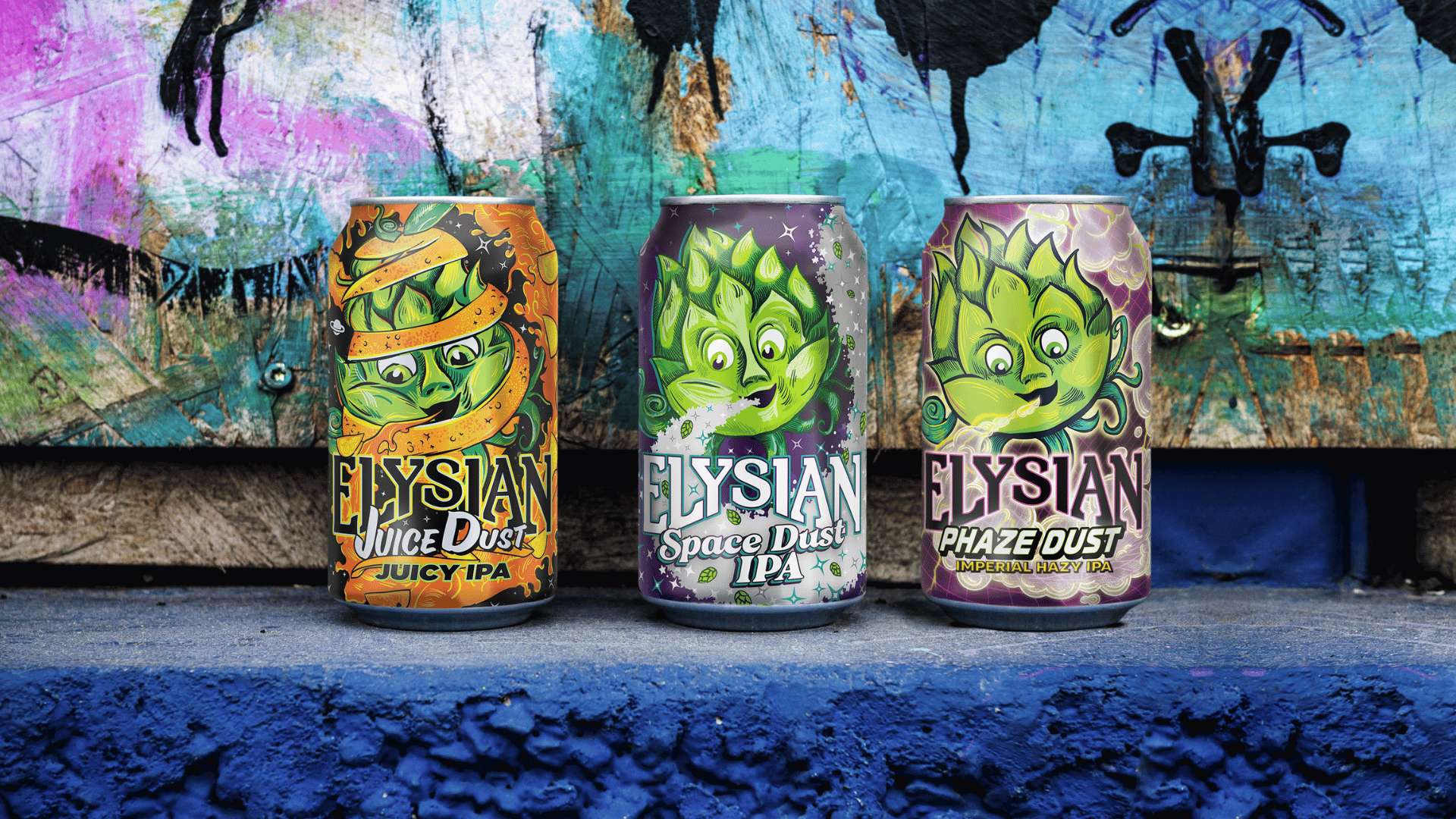 Elysian Brewing Space Dust Series beer labels; Photo: Elysian Brewing