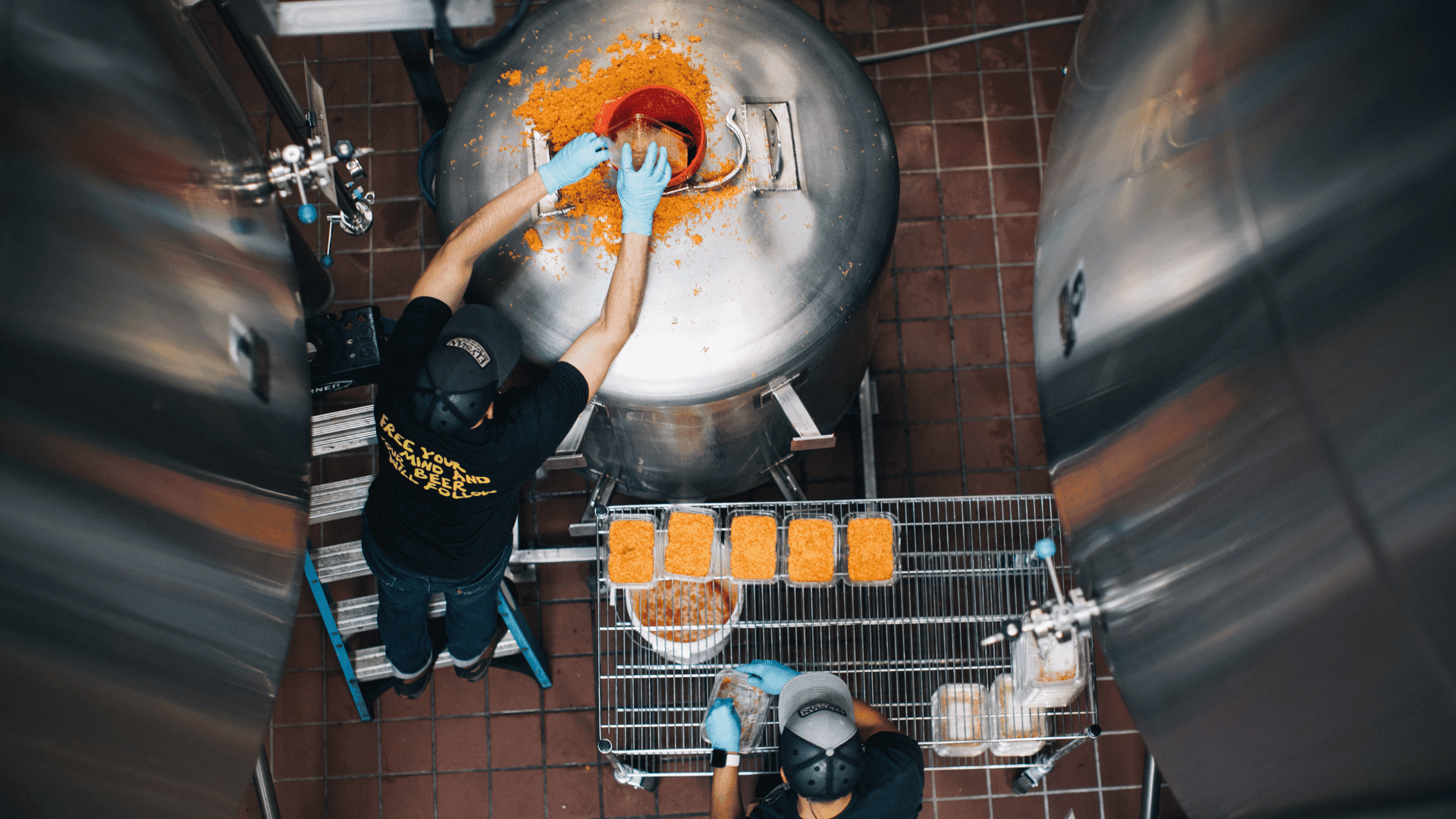 Pumpkin beer brewing process; Photo: Elysian Brewing