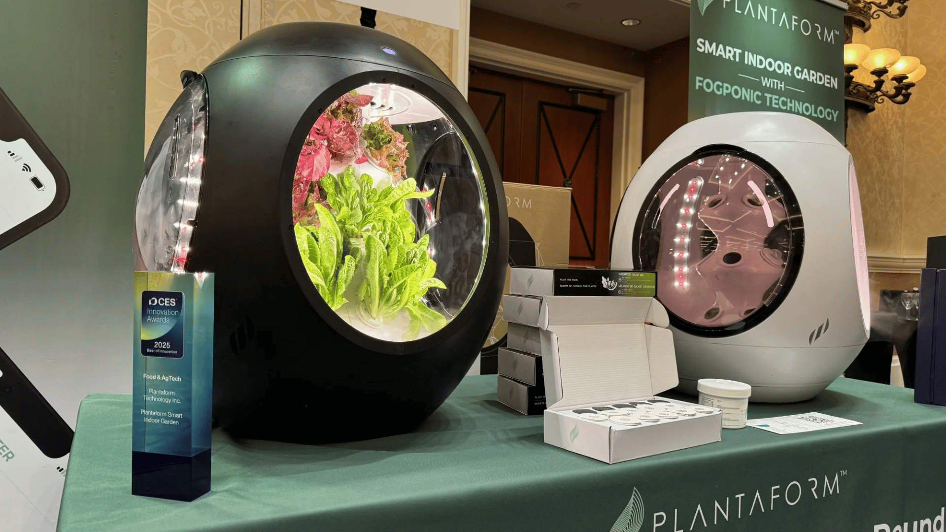 CES 2025: Plantaform Launches Smart Indoor Gardens with Fogponics Technology; Photo: Haley Henschel : Mashable