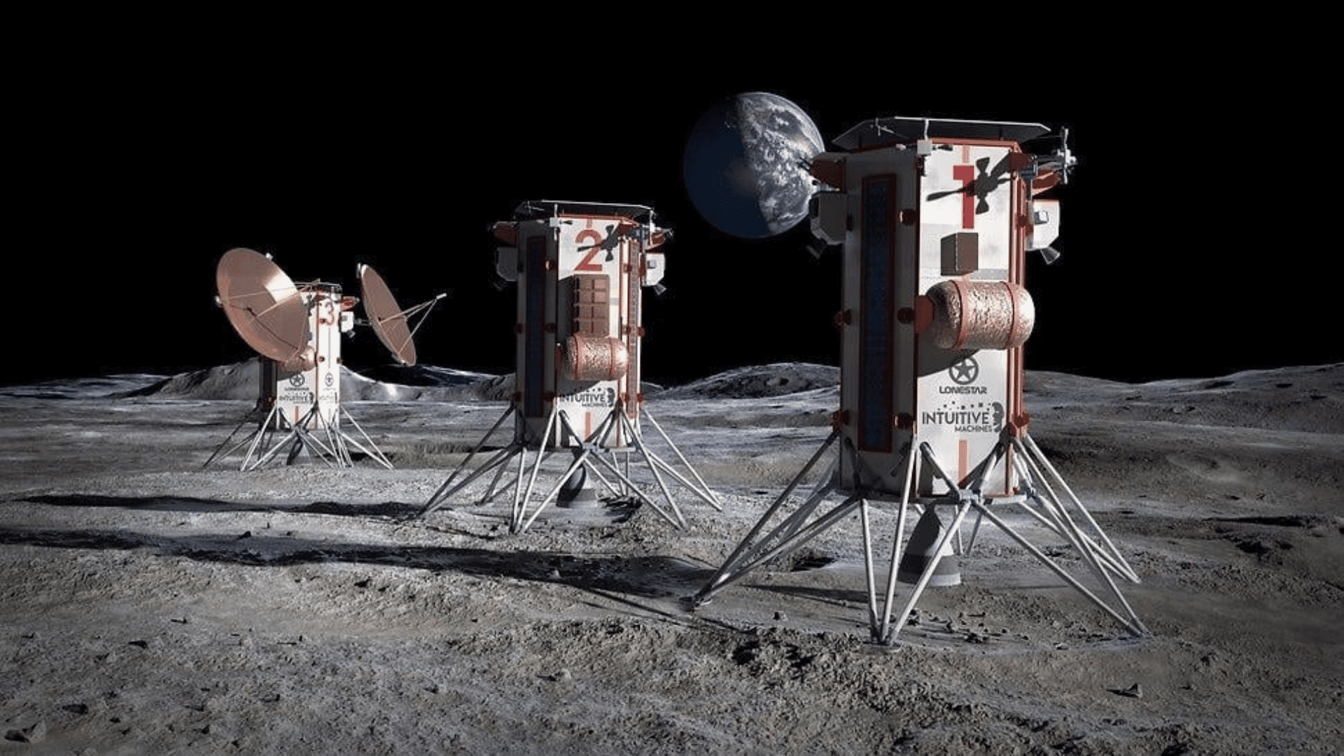 An illustration of the data centers Lonestar wants to place on the Moon. Illustration: Jason Riley, Artificial Lens for Lonestar